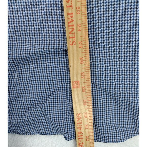 Scott Barber Men's 100% Cotton Blue Plaid Button Down Shirt Size Large‎ - Picture 5 of 10